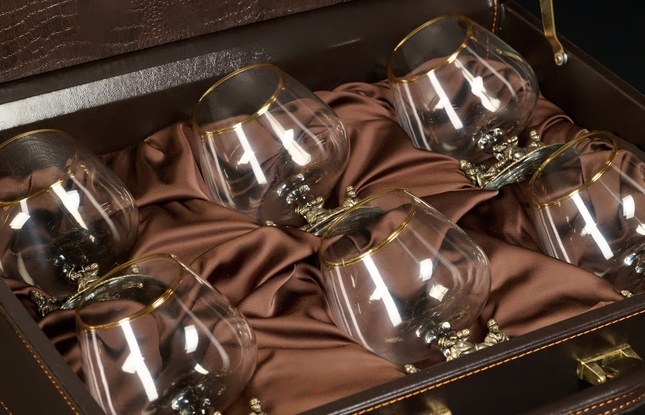 Бокал  для коньяка "Охотники на привале" эконом 430 мл - фото №11