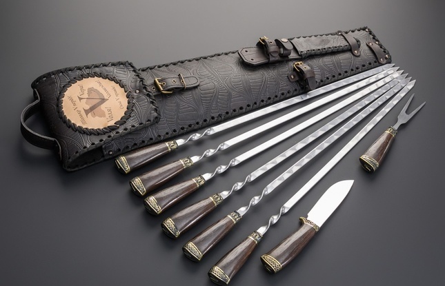 Набор шампуров в чехле " Премиум V " Лимитированная серия. - фото №3