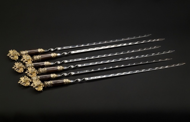 Шампуры «Держава» 6 шт  прямые 2,5 мм - фото №2