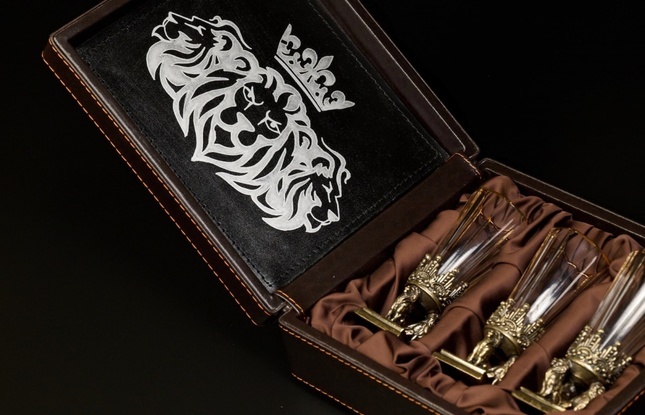 Набор лафитников «Имперский» (3 шт.) в подарочном футляре с художественным оформлением 50 мл - фото №7