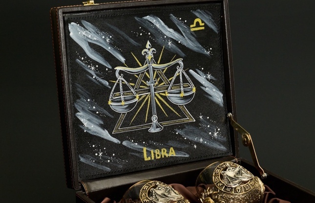 Бокал для коньяка Зодиак "Весы"  2 шт.  в подарочном футляре с художественным оформлением  430 мл - фото №2