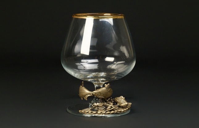 Бокал для коньяка "Рыбалка" эконом 430 мл - фото №4