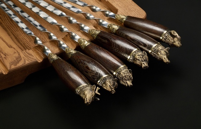 Набор шампуров в чехле "Кочевник 10 Звери большие" - фото №6