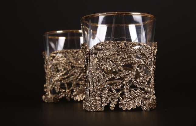Подарочный набор стаканов для виски  "Дубок" 310 мл - фото №1
