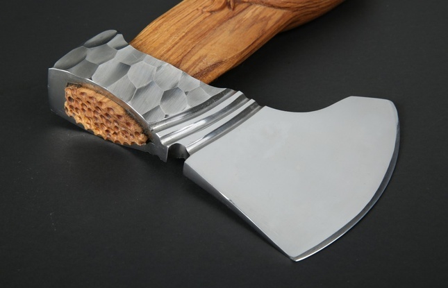 Топор Русич, камень, резная ручка - фото №2