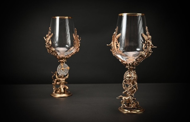 Бокал для вина "Гороскоп Стрелец"  2 шт.  в подарочном футляре с художественным оформлением  430 мл - фото №4