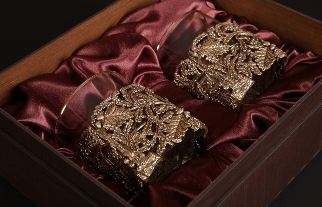 Подарочный набор стаканов для виски  "Дубок" 310 мл - фото №2