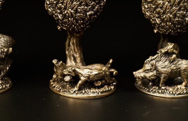 Набор лафитников «Русский Лес "  (6 шт.) в подарочном футляре с художественным оформлением  50 мл - фото №5