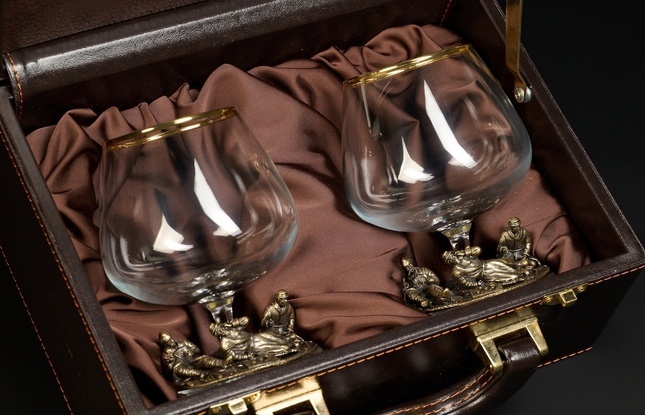 Бокал  для коньяка "Охотники на привале" эконом 430 мл - фото №7