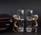 Набор пивных бокалов (2 шт.)  «Львы» в подарочном футляре - фото №2