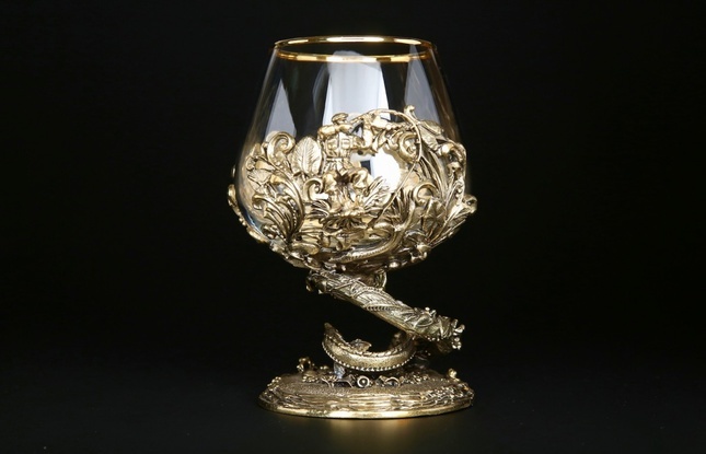 Бокал для коньяка "Рыбалка Элит "  в подарочном футляре с художественным оформлением  430 мл - фото №4