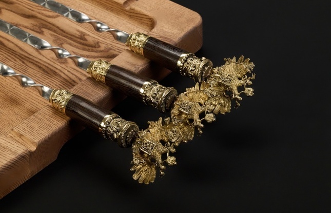 Шампуры «Держава» 6 шт  прямые 2,5 мм - фото №3