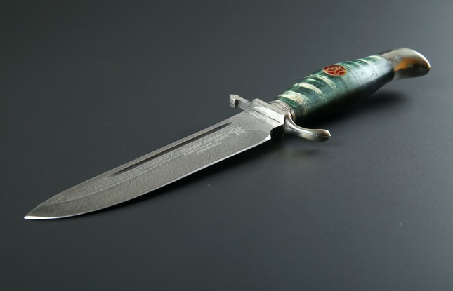 Финка НКВД Д3  дамасская сталь    в подарочной коробке - фото №1