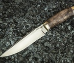 Нож «Хищник» (ELMAX, стабилизированная карельская береза, мельхиор) - фото №1
