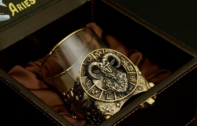 Стакан для виски Зодиак "Овен"  1 шт.  в подарочном кейсе с художественным оформлением 310 мл - фото №4