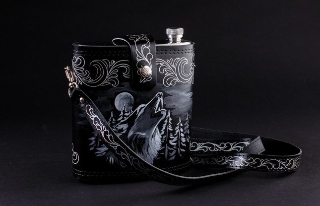 Фляжка 1000 мл. с ремнем - фото №2