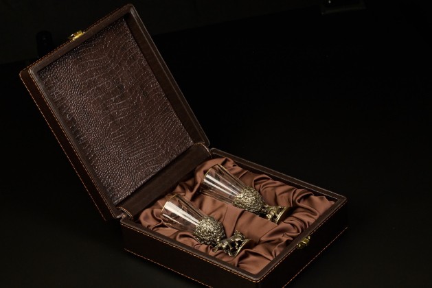 Набор рюмок-лафитников «Русский Лес» 2 шт в подарочном футляре