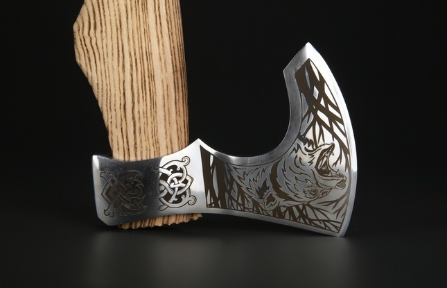 Топор Викинг, рисунок Медведь - фото №4