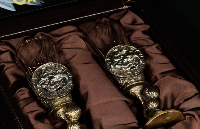 Набор лафитников для водки «Знаки Зодиака Рак» (2 шт.) в подарочном футляре c художественным оформлением 50 мл - фото №3