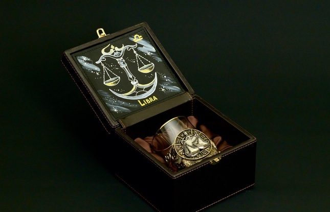 Стакан для виски Зодиак "Весы"  1 шт.  в подарочном кейсе с художественным оформлением 310 мл - фото №1