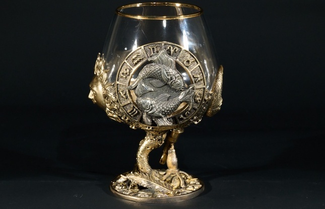 Бокал для коньяка Зодиак "Рыбы"  2 шт.  в подарочном футляре с художественным оформлением  430 мл - фото №6