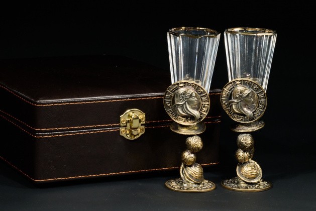 Набор лафитников для водки «Знаки Зодиака Дева» (2 шт.) в подарочном футляре c художественным оформлением 50 мл