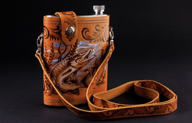 Фляжка 700 мл.  с ремнем - фото №2