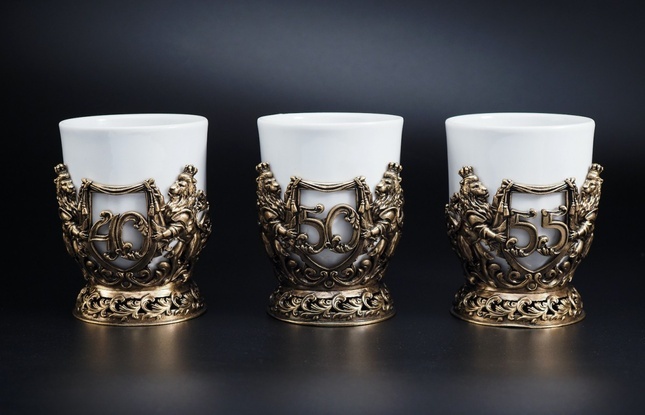 Чашка для кофе "Юбилейная"  (35,40,45,50,55,60,65,70 Лет) 200 мл - фото №9