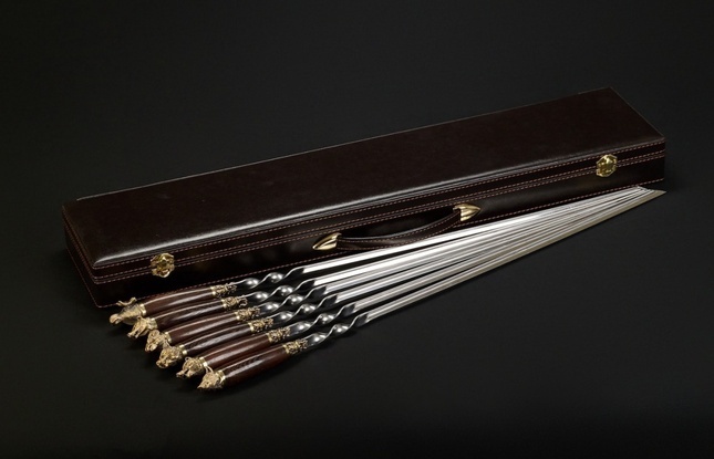 Набор шампуров в футляре «Презент 6 Звери лесные» - фото №2