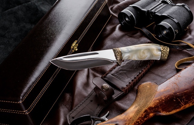 Подарочный туристический нож «Беркут» сталь 95Х18 в футляре - фото №1