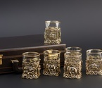 Подарочный набор стаканов для виски Охота  6шт. в подарочном кейсе 310 мл - фото №2