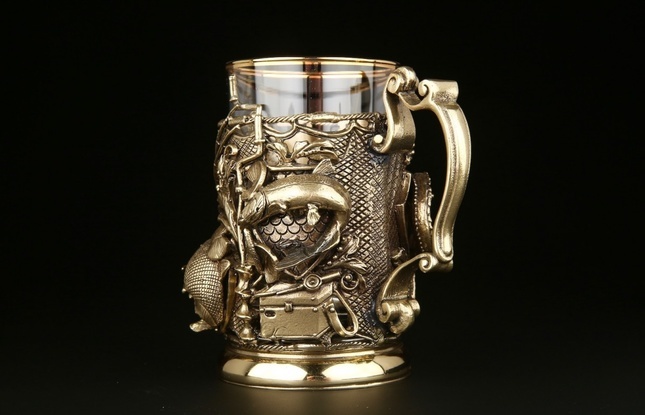 Набор подстаканников «Рыбалка Трофейный» 2 шт  в подарочном футляре  250 мл - фото №5