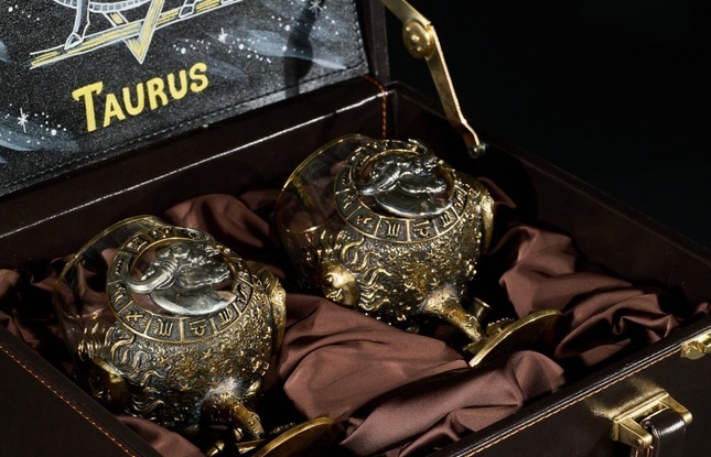 Бокал для коньяка Зодиак "Телец"  2 шт.  в подарочном футляре с художественным оформлением  430 мл - фото №3