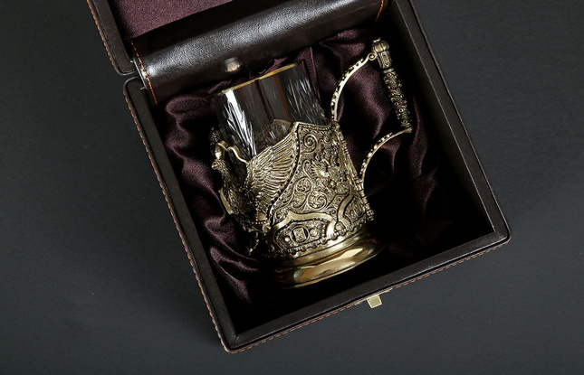 Подстаканник «Герб России VIP» - фото №1