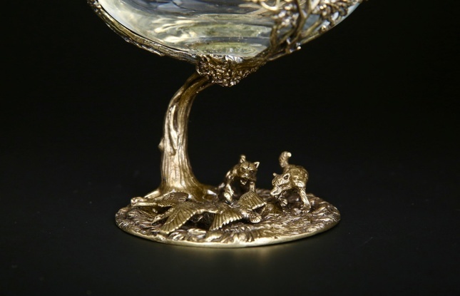 Бокал для коньяка "Охота" Утки 430 мл - фото №1