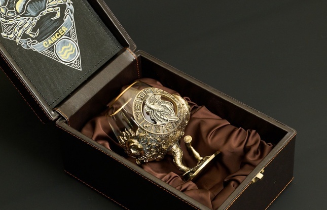 Бокал для коньяка Зодиак "Рак"  1 шт.  в подарочном футляре с художественным оформлением  430 мл - фото №2