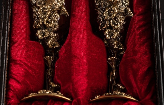 Набор бокалов для шампанского «Цветок» (2шт.)  180 мл - фото №1