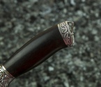 Нож «Скорпион 2» (elmax, мореный граб, литье мельхиор 1) - фото №3