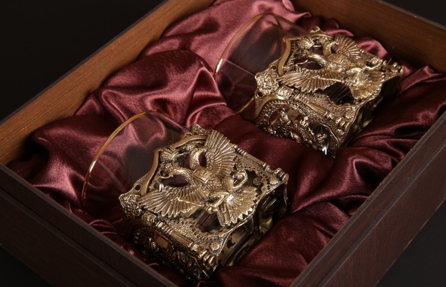 Набор стаканов  для виски "Герб" 310 мл - фото №3