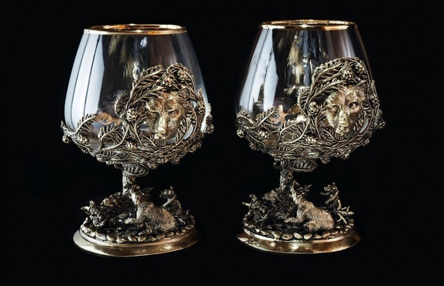 Бокал для коньяка "Утро в сосновом бору" 430 мл - фото №3