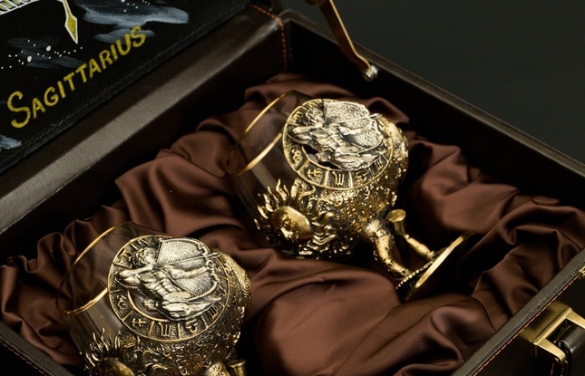 Бокал для коньяка Зодиак "Стрелец"  2 шт.  в подарочном футляре с художественным оформлением  430 мл - фото №3