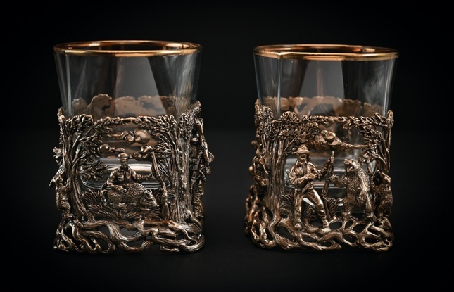 Подарочный набор стаканов для виски   Охота   6 шт. 310 мл в подарочном кейсе  с художественным оформлением - фото №4