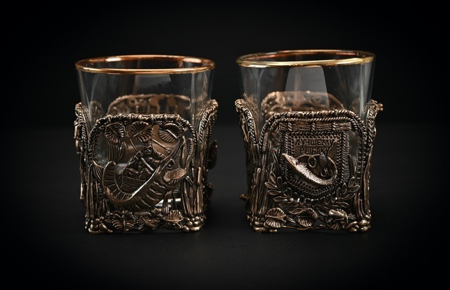 Подарочный набор стаканов для виски   Рыбалка   6 шт. 310 мл в подарочном кейсе  с художественным оформлением - фото №3