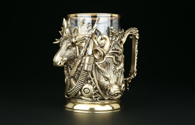 Набор подстаканников "Трофейный" 2шт в подарочном футляре 250 мл - фото №12