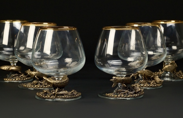 Бокал для коньяка "Рыбалка" эконом 430 мл - фото №12