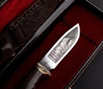 Подарочный туристический нож «Беркут» сталь 65Х13 в футляре - фото №2