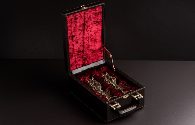 Набор бокалов для шампанского «Цветочная фантазия» (2 шт.) в подарочном футляре 180 мл - фото №1