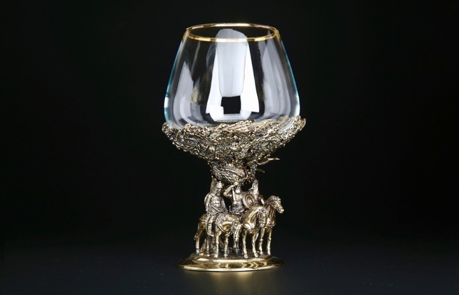 Набор бокалов  для коньяка «Три богатыря» 2 шт. в подарочном футляре с художественным оформлением  430 мл - фото №2