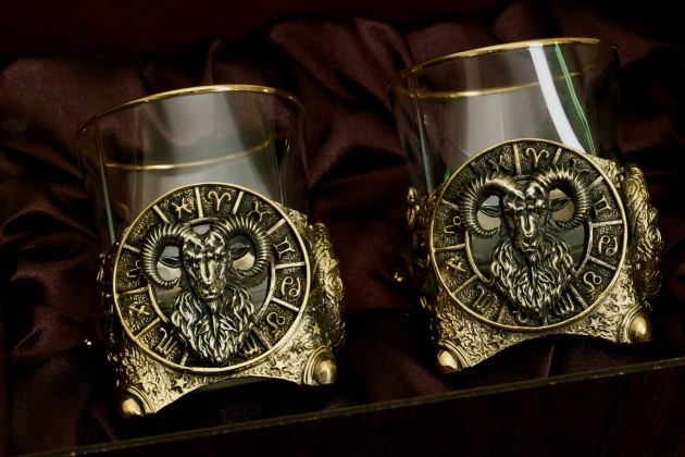 Стакан для виски Зодиак «Овен» 430 мл 2 шт  в подарочной коробке 