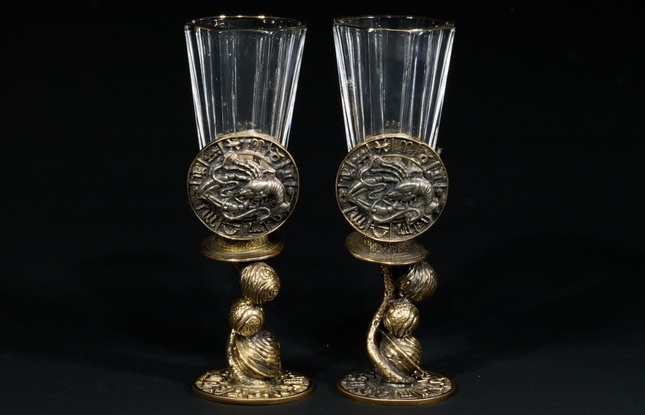 Набор лафитников для водки Знаки зодиака «Рак» 50 мл